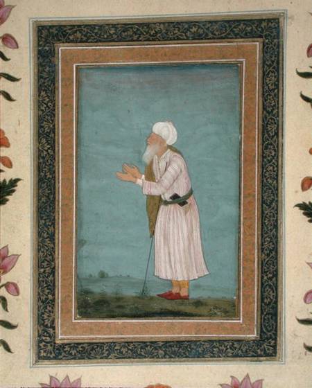 A Muslim Religious Figure, from the Small Clive Album de Mughal School