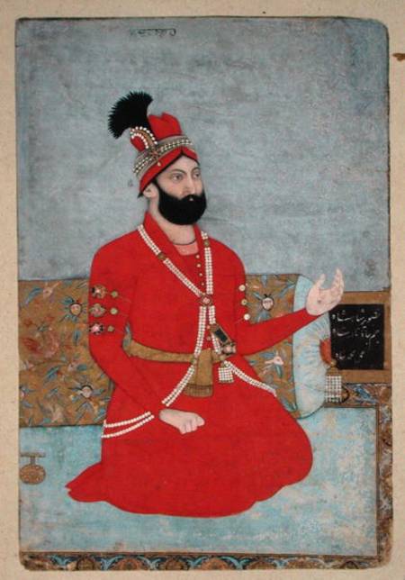 Portrait of Nadir Shah Afshar of Persia (1688-1747) de Mughal School