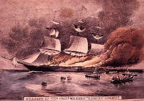 Burning of the Clipper Ship, ''Golden Light'',