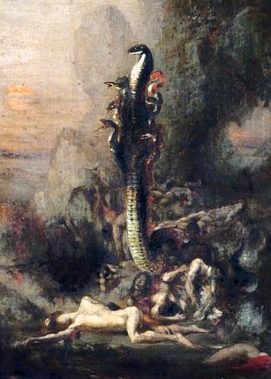 Hercules and the Lernaean Hydra, after Gustave Moreau, c.1876 (detail of 226576) de Narcisse Berchere