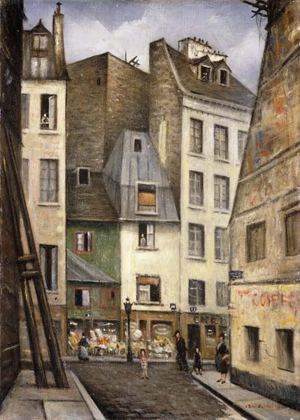Rue Saint-Julien-le-Pauvre, Paris. de Christopher R.W. Nevinson