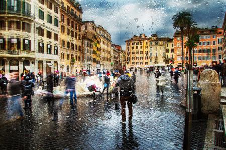 Tourists at Piazza di Spagna