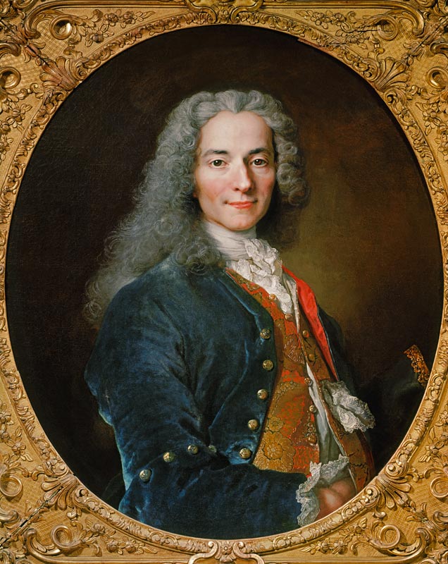 Voltaire / Gemaelde von Largillière de Nicolas de Largilliere