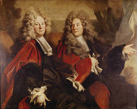 Portrait of Alderman Hugues Desnots and Alderman Bouhet elected in 1702 de Nicolas de Largilliere