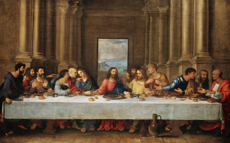 La última Comunión. Copia de Leonardo da Vinci de Nicolas Poussin