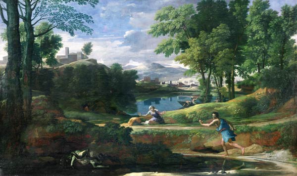 Landscape with a Man killed by a Snake, c.1648 de Nicolas Poussin