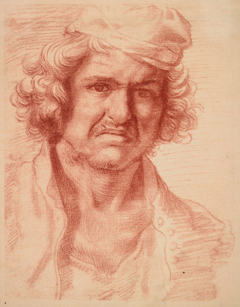 Nicolas Poussin /Self-Portrait/Red Chalk de Nicolas Poussin