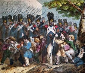 The Grenadiers of Napoleon I (1769-1821), c. 1820 (coloured engraving)