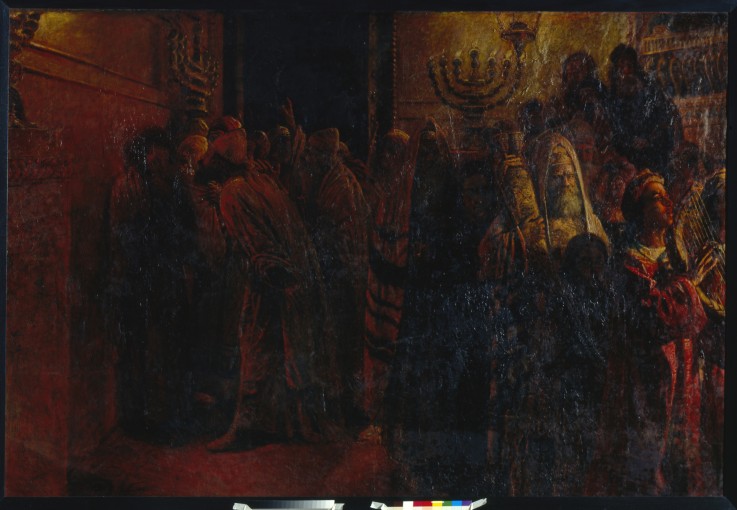 The Sanhedrin. "Guilty!" de Nikolai Nikolajewitsch Ge