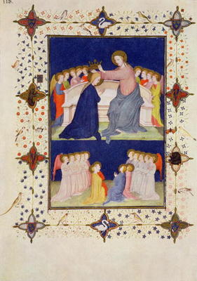 MS 11060-11061 Hours of Notre Dame: Compline, The Coronation of the Virgin, French, by Jacquemart de de 