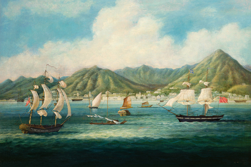 A View Of Victoria, Hong Kong With British Ships And Other Vessels de 