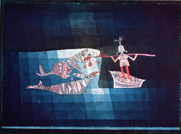 Battle scene from the comic fantastic opera ''The Seafarer'', 1923 (no 123) (oil transfer, pencil, w de 