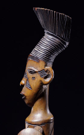 Detail Of A Fine Magbetu Harp Depicting The Head Finial In Profile de 