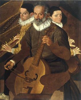 Three Musicians / Paint./ C16th