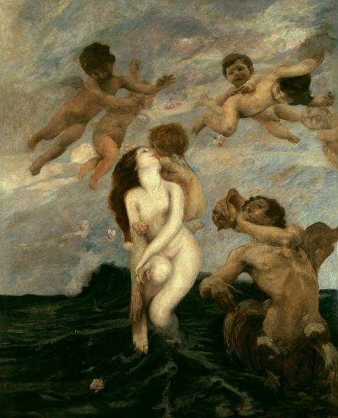 Tito, Ettore 1859-1941. ''La nascita di Venere'' (The Birth of Venus). Painting. Venice, Galleria In de 