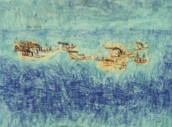 Flotilla, 1925 (no 1) (w/c & transfer drawing on primed paper on cardboard)  de 