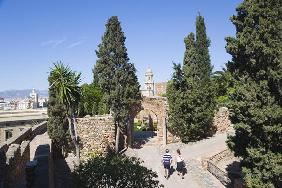 Gardens in the Alcazaba, Malaga, Costa del Sol (photo) 