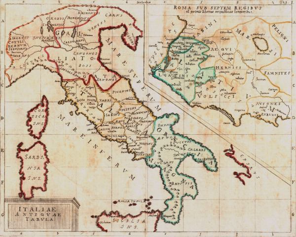 Italy , Map during antiquity de 