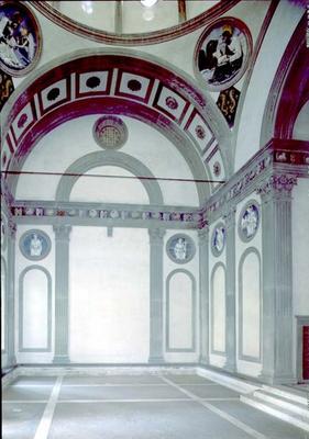 Interior of the Pazzi Chapel by Filippo Brunelleschi (1377-1446), 1433-61 (photo) de 