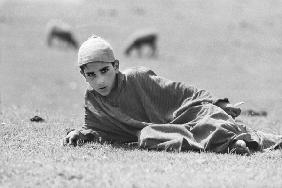 Kashmiri boy (b/w photo) 