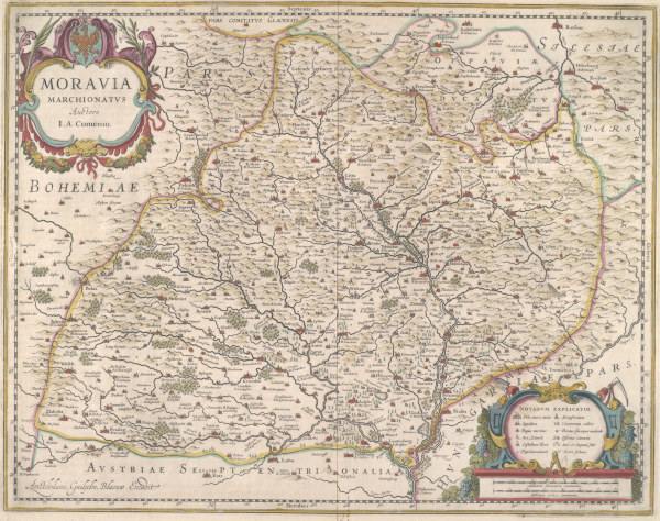Mähren,Moravia Marchionatus,Landkarte de 