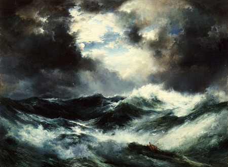 Moonlit Shipwreck At Sea Thomas Moran (1837-1926) de 