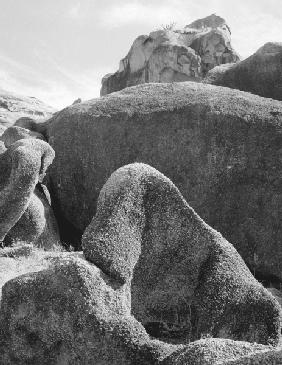 Rocks at Idar (b/w photo) 