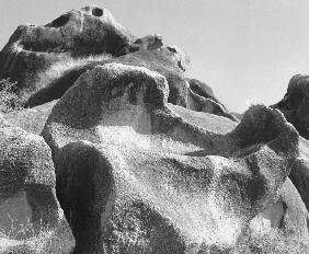 Rocks at Idar (b/w photo) 