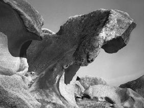 Rocks at Idar (b/w photo) 