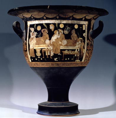 Red-figure bell krater depicting a banquet scene, (pottery) (for detail see 85013) de 
