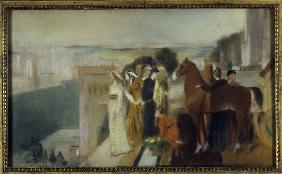 Semiramis builds Babylon / Degas / Study