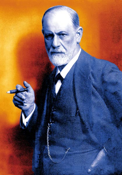 Austrian psychoanalyst Sigmund Freud , colourized document de 