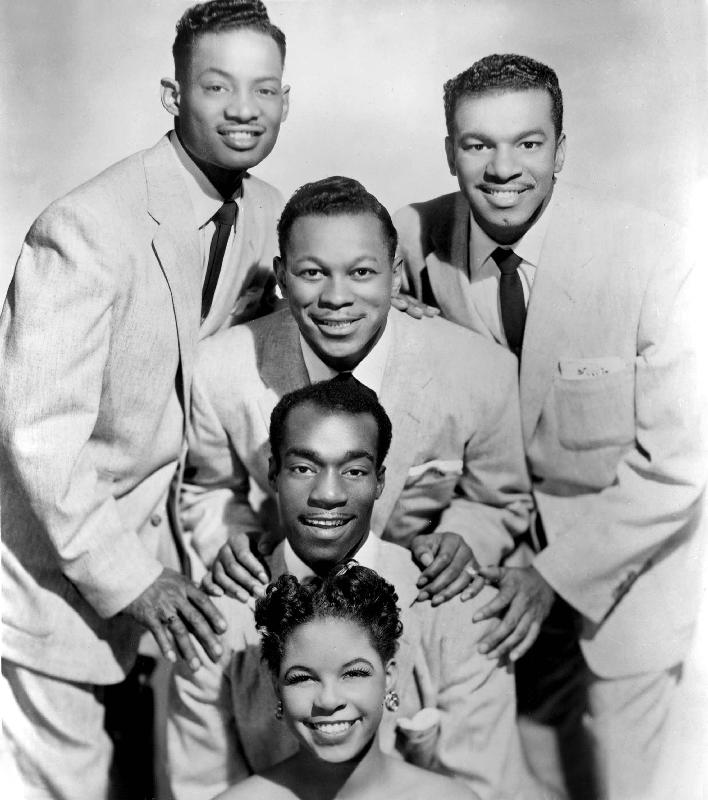 The Platters : bottom-top : Zola Taylor, Herb Reed, Tony Williams de 