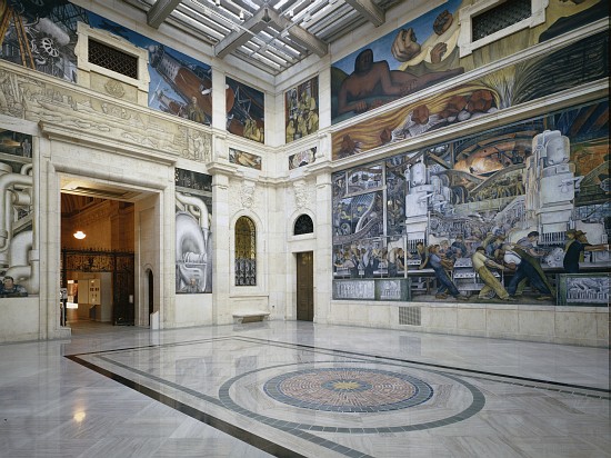 The Rivera Court with the Detroit Industry fresco cycle by Diego Rivera (1886-1957) 1932-33 de 