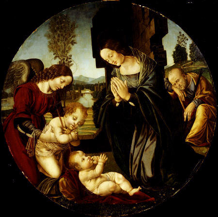 The Holy Family With The Infant Saint John The Baptist And An Angel In A Landscape de 