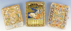 Three Silver-Gilt And Enamel Cigarette Cases