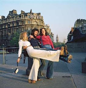 Tourists in Trafalgar Square