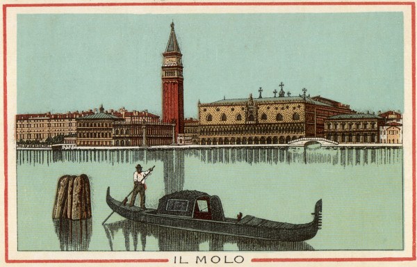 Venice, Molo and Doges palace, Col. lit. de 