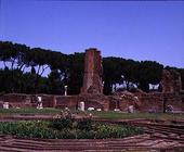 View of the Domus Flavia, around which Giacomo Vignola (1507-73) designed the garden for Cardinal Al