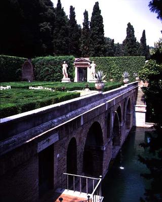 View of the entrance to the park and the watergarden, designed for Giuliano de'Medici (1478-1534) by de 