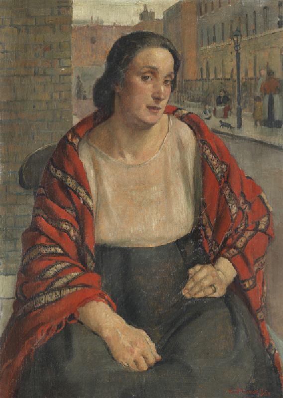 The Madonna of the Street, 1923 (oil on board) de Nora Lucy Mowbray Cundell