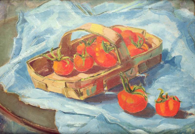 Basket of Tomatoes, c.1936 (oil on canvas) de Nora Summers