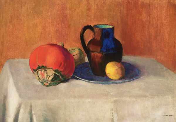 Still Life with a Pitcher de Odilon Redon