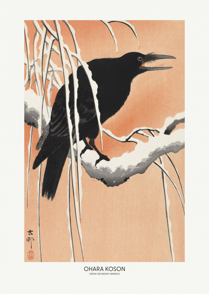 Crow On Snowy Branch de Ohara Shôson