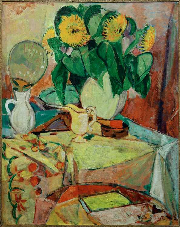 Still life with sunflowers de Oskar Moll