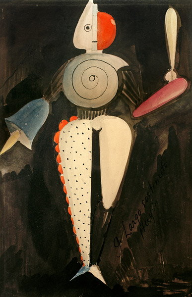 The Abstract - Oskar Schlemmer en reproducción impresa o copia al óleo  sobre lienzo.