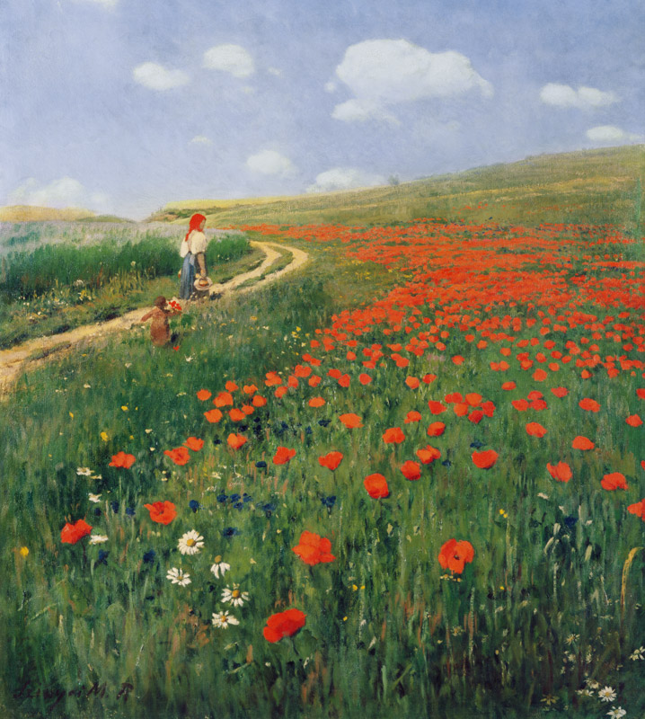 Retoño de amapolas en verano de Pál Szinyei-Merse