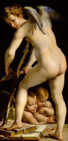 The bend carving Amor de Parmigianino