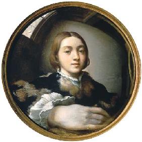 Self-portrait in the convex mirror