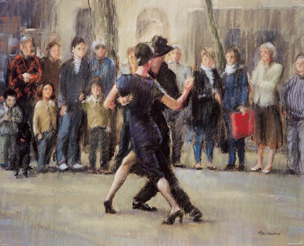 Street Tango (pastel on paper)  de  Pat  Maclaurin